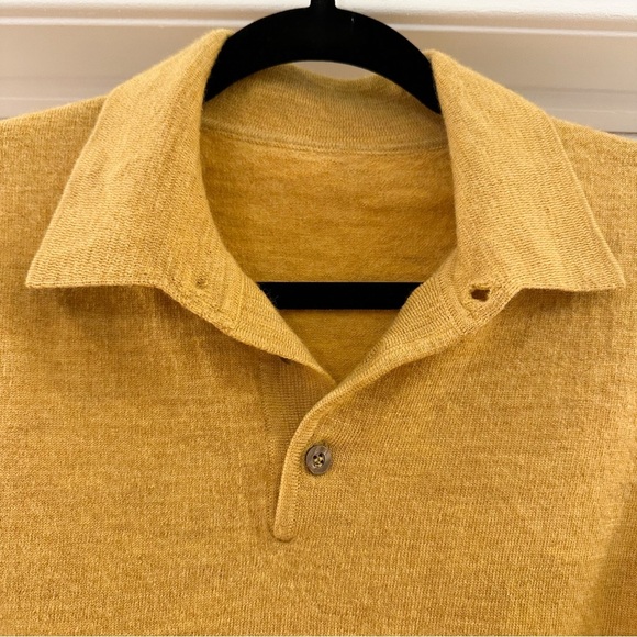 Vintage Wool Marigold Yellow Collared Pullover Sweater 
small - Picture 6 of 8